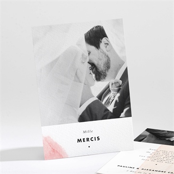 Remerciement mariage elegantes nuances