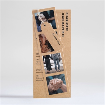 Faire-part mariage so kraft