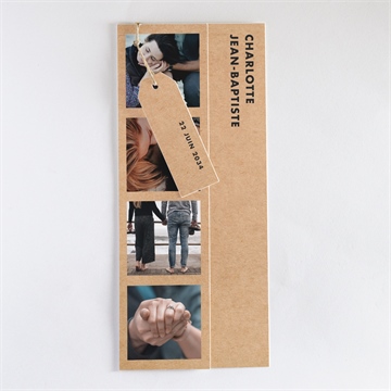 Faire-part mariage so kraft - Faire-part assemblé