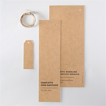 Faire-part mariage so kraft - Dos du faire-part