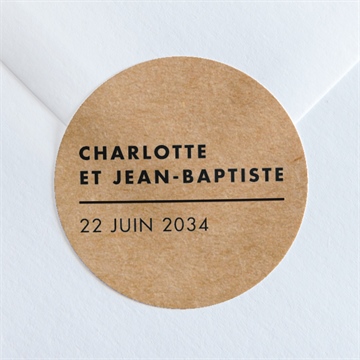 Sticker mariage so kraft