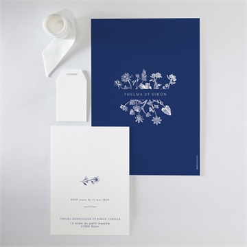 Faire-part mariage atmosphère - Vue d'ensemble verso