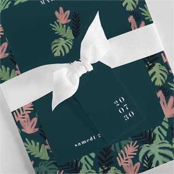 Faire-part mariage champêtre design - Détail du faire-part