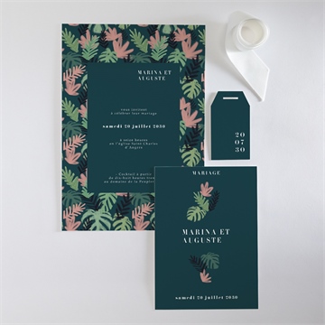 Faire-part mariage champêtre design - Vue d'ensemble