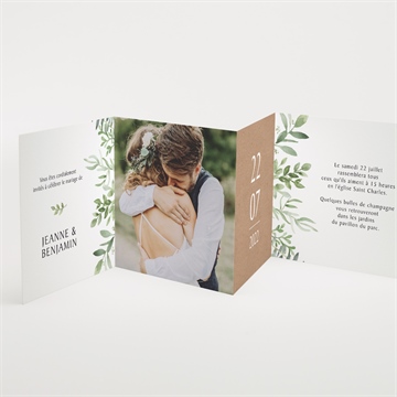 Faire-part mariage love power - Intérieur du faire-part