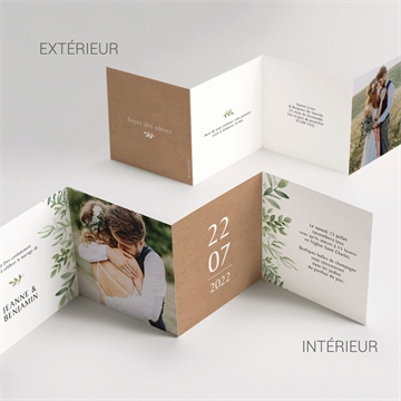 Faire-part mariage love power - Vue d'ensemble