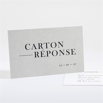 Carton réponse mariage texture marbrée