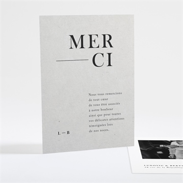 Remerciement mariage texture marbrée