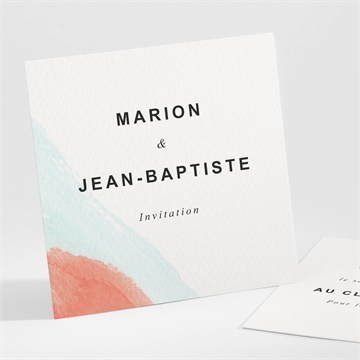 Carton d'invitation mariage ton pastel