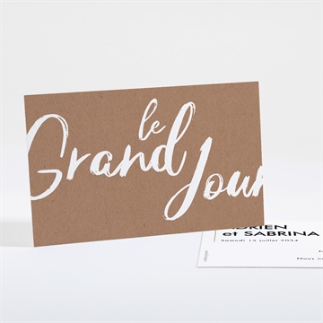 Carton d'invitation mariage pur kraft