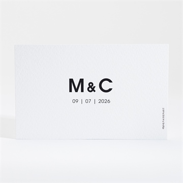 Carton réponse mariage love direction - Dos du carton