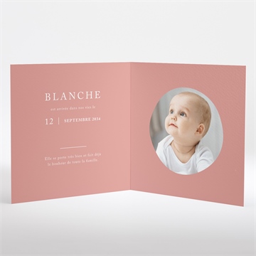 Faire-part naissance campanules et initiales - Intérieur du faire-part