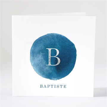 Faire-part naissance argent et aquarelle