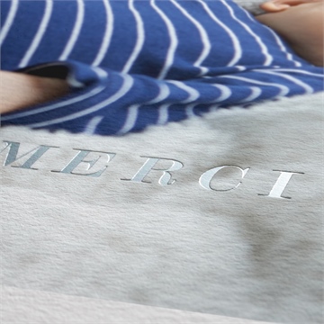 Remerciement naissance argent et aquarelle - Marquage à chaud ARGENT