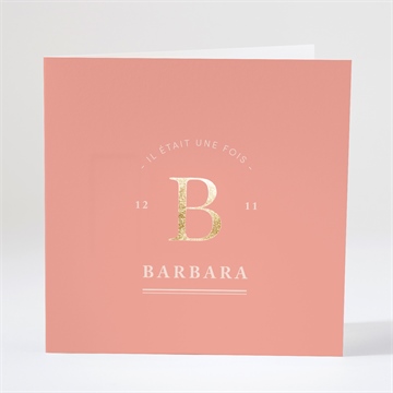 Faire-part naissance rose nude