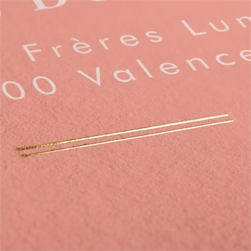 Faire-part naissance rose nude - Détail du dos du faire-part