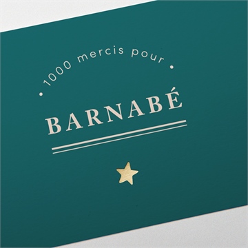 Remerciement naissance il était une fois - Détail de la carte