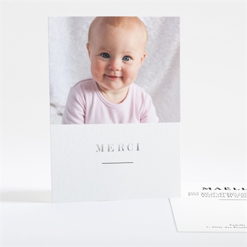 Remerciement naissance sobre et épuré