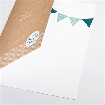 Livret de messe baptême farandole de kraft - Détail du livret