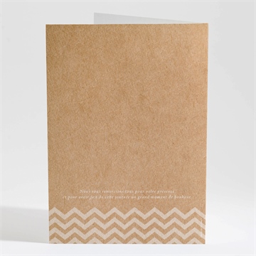 Livret de messe baptême farandole de kraft - Dos du livret