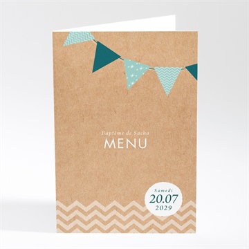 Menu baptême farandole de kraft