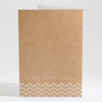 Livret de messe baptême kraft banderole - Dos du livret