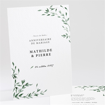 carte d invitation anniversaire de mariage Invitation Anniversaire De Mariage Douceurs Vegetales carte d invitation anniversaire de mariage