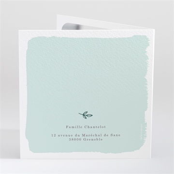 Faire-part naissance petit canasson - Dos du faire-part