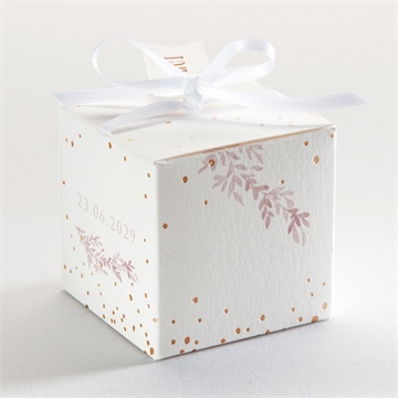 Boîte de dragées mariage sous le saule - Dos de la boîte