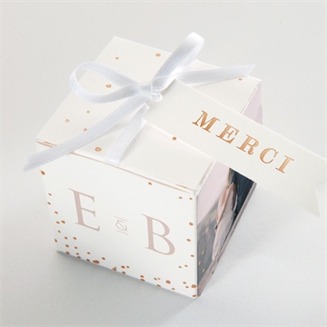 Boîte de dragées mariage sous le saule - Dessus de la boîte