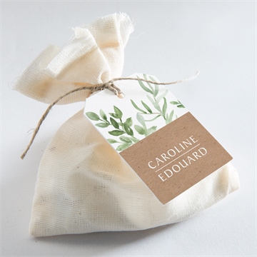 Etiquette mariage feuillage d'été - Mise en situation