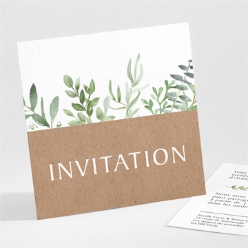 Carton d'invitation mariage fougères