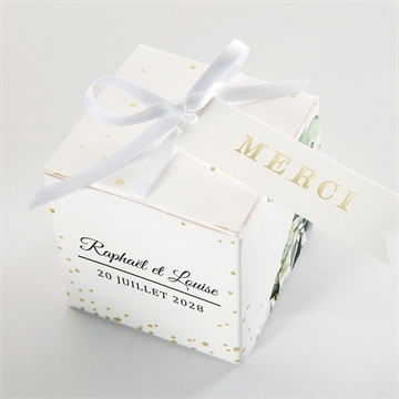 Boîte de dragées mariage explosion - Dessus de la boîte