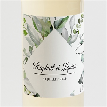 Etiquette de bouteille mariage explosion