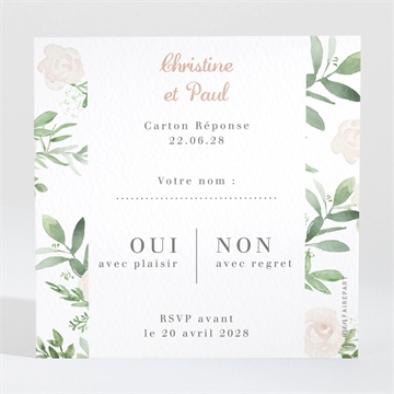 Carton réponse anniversaire de mariage invitation champêtre