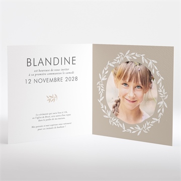 Faire-part communion le sacrement - Intérieur du faire-part