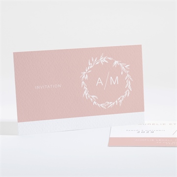 Carton d'invitation mariage romance rétro