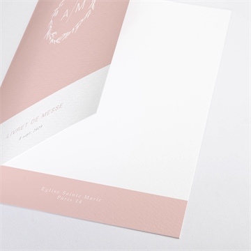 Livret de messe mariage romance rétro - Détail du livret