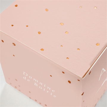 Boîte de dragées mariage romance rétro - Détail de la boîte