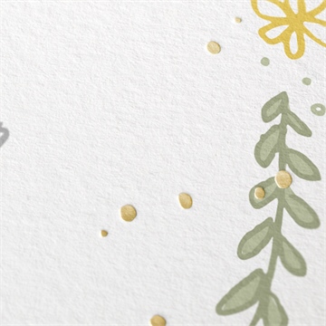 Faire-part de baptême annonce en rondeur ! - Marquage à chaud OR