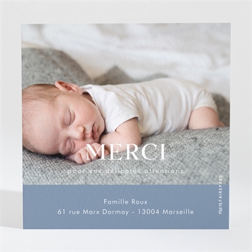 Remerciement naissance moderne et tendance duo