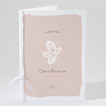 Livret de messe baptême profil de colombe sticker