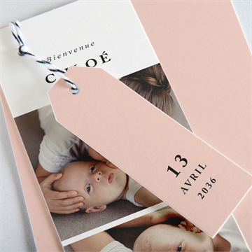 Faire-part naissance belle histoire - Détail du faire-part