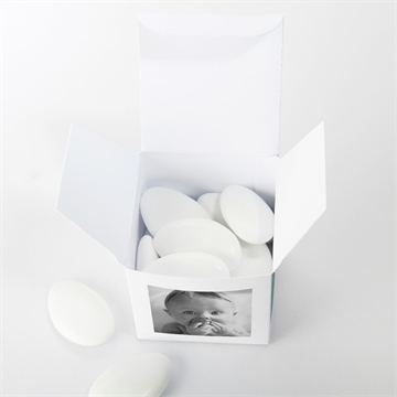 Boîte de dragées baptême sceau chic - Intérieur de la boîte