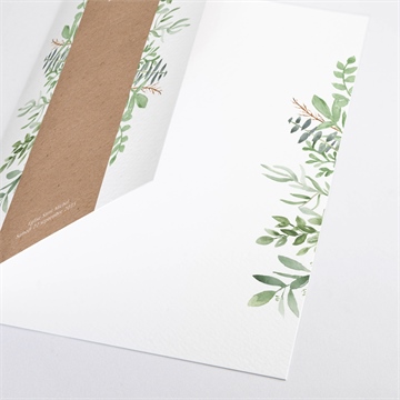 Livret de messe baptême kraft végétal - Détail du livret