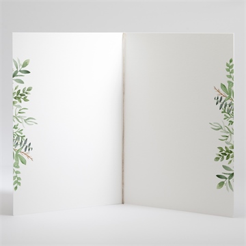 Livret de messe baptême kraft végétal - Intérieur du livret