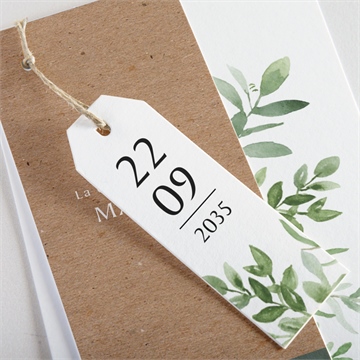 Faire-part communion illustration végétale - Détail du faire-part