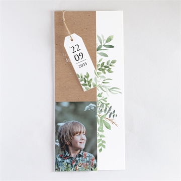 Faire-part communion illustration végétale - Faire-part assemblé