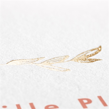 Faire-part communion colombe dorée - Détail du dos du faire-part