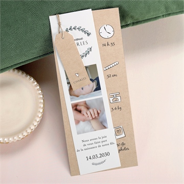 Faire-part naissance notre petite merveille